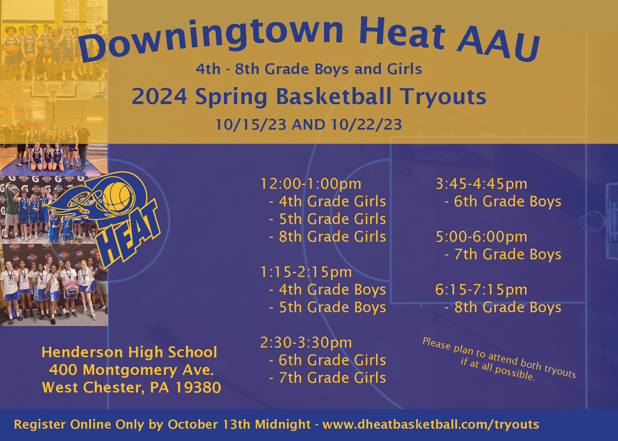 2024 Spring Tryouts 4th-8th 2024 Spring Tryouts 4th-8th